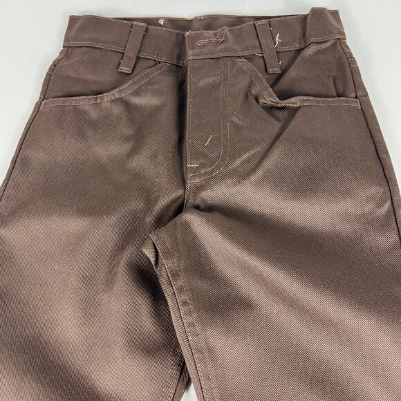 VTG 70s Levi's Jeans Students 24x27* 746 Bell Bottoms Dark Brown Denim Tag 25x28 - Picture 2 of 16